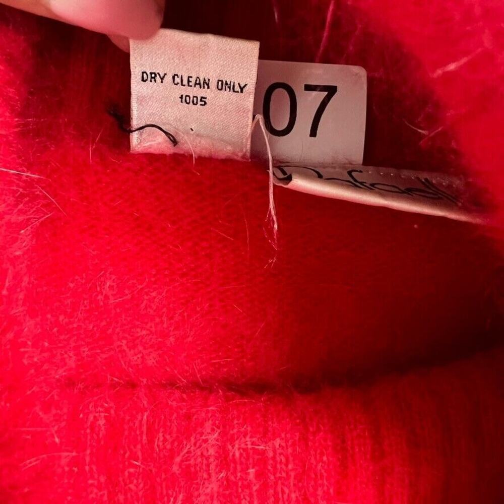 Rafaella Sweater Womens M Red 45% Angora 40% Lambswool Cowl Neck Pullover - Picture 8 of 8